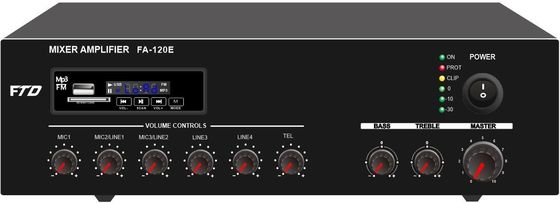 amplificador do sistema do PA de 120W AC230V com MP3 SD BT FM