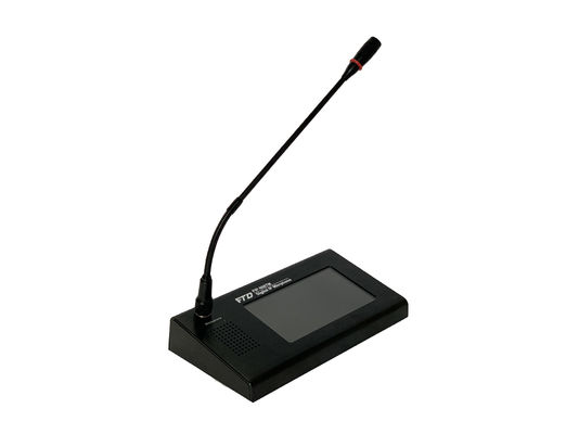 O IP remoto do tela táctil do sistema 7in LCD do PA da rede do IP da C.C. 24V de FTD baseou o microfone