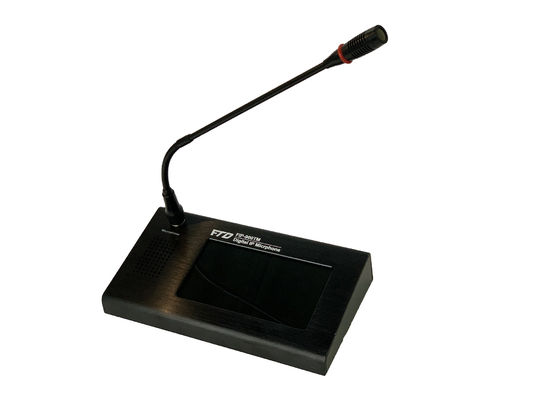 O IP remoto do tela táctil do sistema 7in LCD do PA da rede do IP da C.C. 24V de FTD baseou o microfone