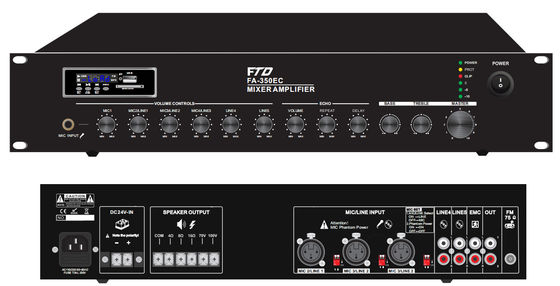 amplificador de potência do amplificador 350W do sistema do PA da montagem em rack de 19in para a escola