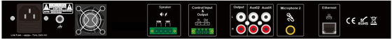 o amplificador 500W da rede de sistema do PA da rede do IP 100V constrói no decodificador audio da rede