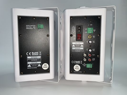 orador ativo branco da montagem da parede dos oradores do sistema do Pa 30w+30w