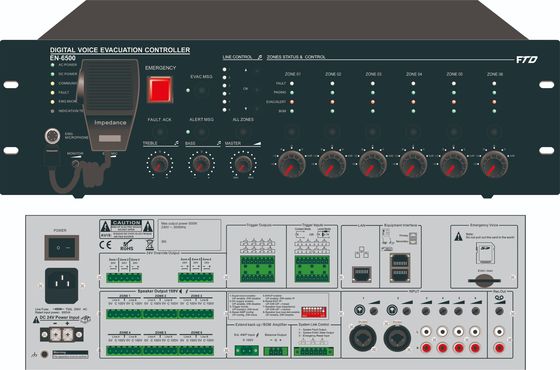 Classe 500W - amplificador incorporado de Voice Alarm System do controlador de Evac da zona de D