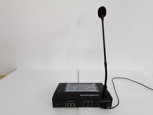 Microfone de paginação remoto do tela táctil do sistema sem fio do Gooseneck da evacuação da voz da capacidade de 120 zonas