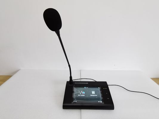 Microfone de paginação remoto do tela táctil do sistema sem fio do Gooseneck da evacuação da voz da capacidade de 120 zonas