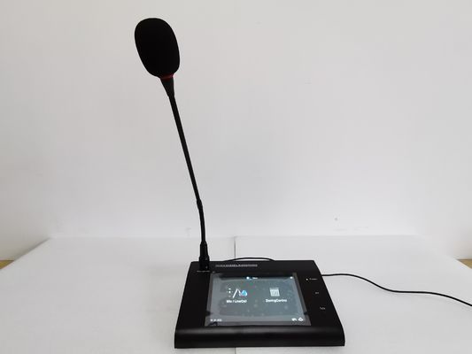 Microfone de paginação remoto do tela táctil do sistema sem fio do Gooseneck da evacuação da voz da capacidade de 120 zonas