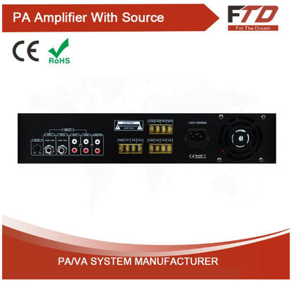Áudio público do amplificador da zona 120w do conjunto completo 6 do sistema de endereços com MP3 &amp; FM