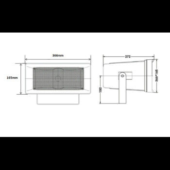 sistema de colunas interno carregado do orador a-8 do chifre da música do pa 30W casa exterior