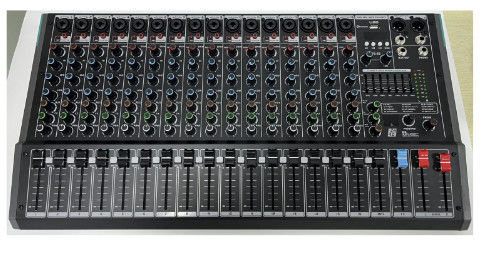 console de mistura do canal audio profissional dos oradores 16